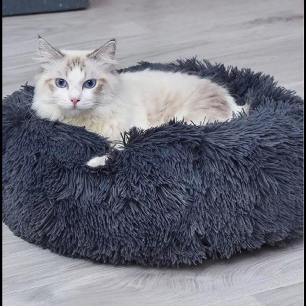 Pet ultra soft fur round bed🐾🐾🐾🐾🐾🐾